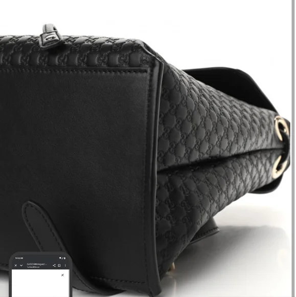 Gucci Black Microguccisma Backpack Purse - Picture 4 of 16